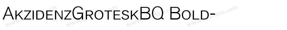 AkzidenzGroteskBQ Bold字体转换